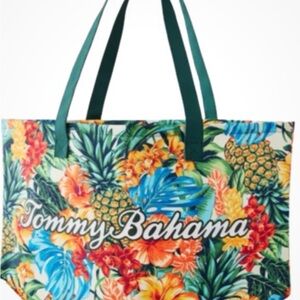 Tommy Bahama Tropical Floral Tote - Green, Blue, Orange NEW